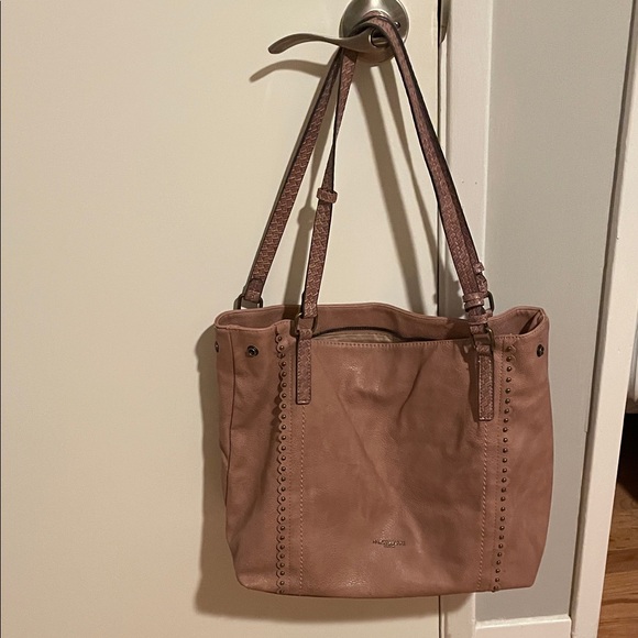Darcy Marks Handbags - Darcy Marks London Vegan-Taupe Leather Shoulder Bag